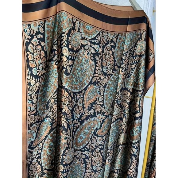 Kaftan Abaya Dashiki Elegant boho Muslim African maxi loose curvy fit up to 3X - Picture 3 of 4